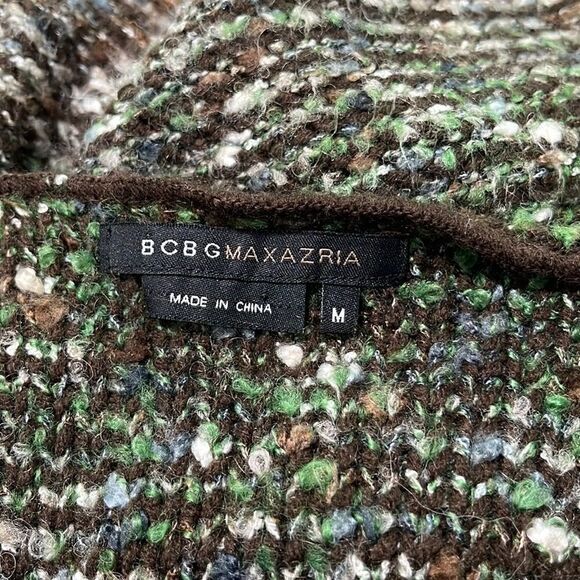 BCBGMaxAzria Ombre Knit Button Front Cardigan Sweater Brown Green Size M - Picture 12 of 13